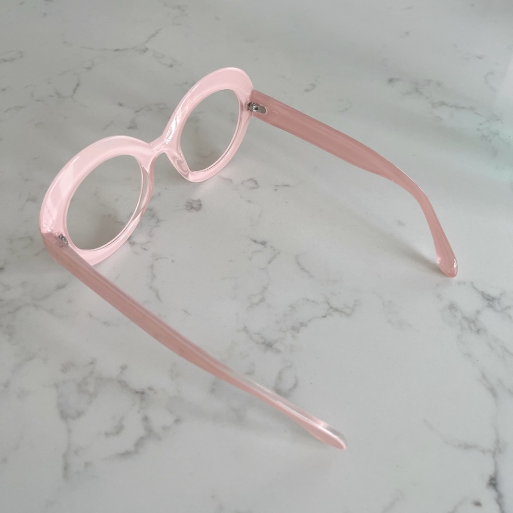 Ladies Clear Round Lens Funky Cool Retro Style Fashion Glasses Nerd - Picture 3 of 6